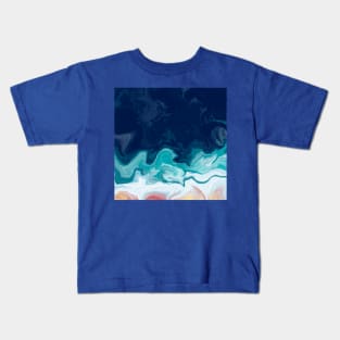 Crashing Waves digital paint pour Kids T-Shirt